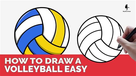 How To Draw A Volleyball Easy Youtube