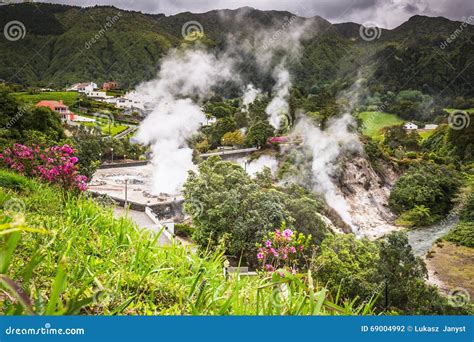 Hot Spring Waters In Furnas Sao Miguel Azores Stock Photo Image Of Nature Heat