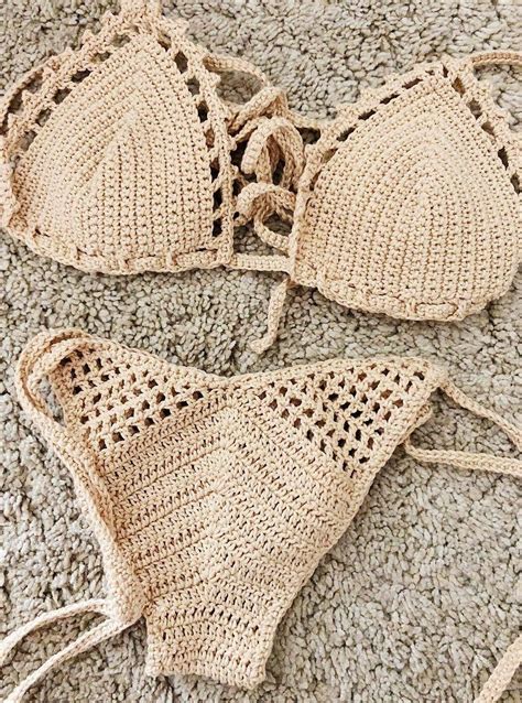 Delicioso Ancla Matrona Tutorial Bikini Crochet Ostentoso Pensativo Ajuste