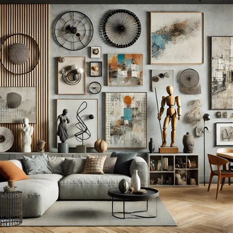 creative wall art   living room
