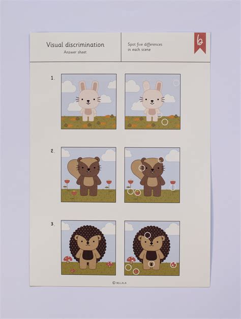 VISUAL DISCRIMINATION WORKSHEET Bellala