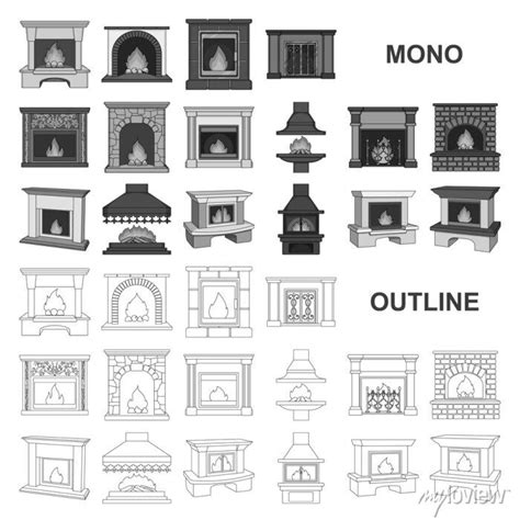 Diferentes Tipos De Cones De Monochrom De Lareiras Na Cole O