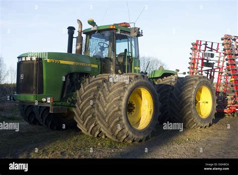 John Deere 9400 Tractor With Dual Wheels Sweden May Stock Photo