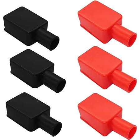 6 PCS Battery Terminal Covers Red Black Rubber Positive Negative