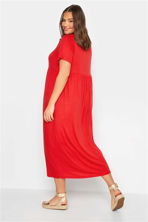 Limited Collection Plus Size Red Pocket Maxi Dress Yours Clothing