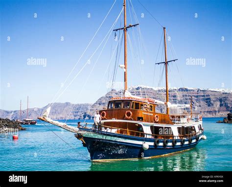 Gorgeous Small Sailboat That Cruises On The Cyclades Island To Go Visit