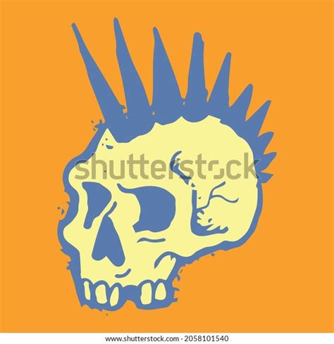 Skull Punk Illustration Rock Hand Drawn Stock Vector Royalty Free 2058101540 Shutterstock