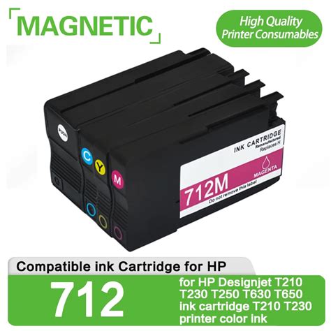 New Ink Cartridge For Hp 712xl Ink Cartridge For Hp Designjet T210 T230 T250 T630 T650 Ink