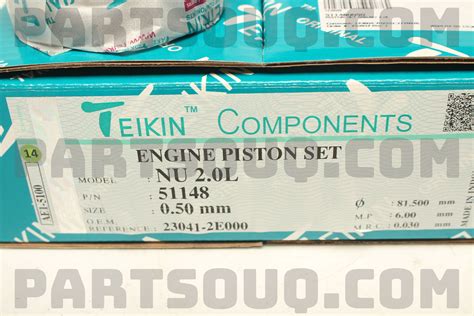 Piston Set 050 Nu 20l 511480050 Teikin Parts Partsouq