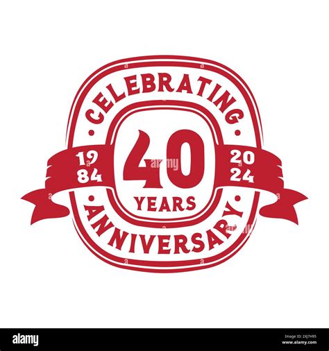 40th Anniversary Celebration Logo Design Template 40th Anniversary Vector And Illustration