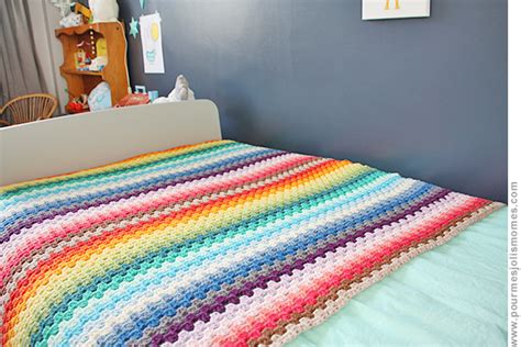 La Couverture Rainbow Au Crochet Diy H L Ne Et Les Jolis M Mes