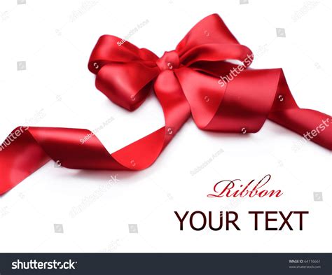 Red Satin Gift Bow Ribbon Isolated Stock Photo Edit Now