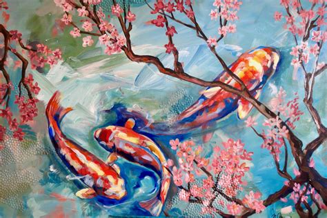 Surreal Art Painting Koi Painting Art Painting Acrylic Painting