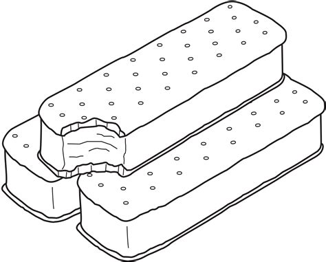 Ice Cream Sandwich Coloring Pages