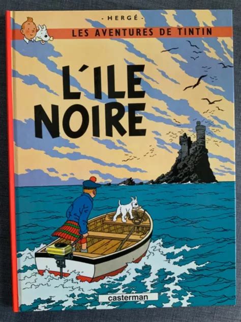 BD LES AVENTURES de Tintin lîle noire 1984 Hergé Casterman EUR 10