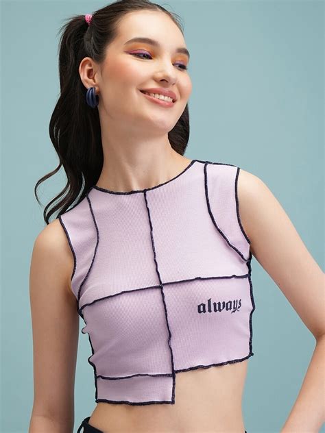 Buy Street By Tokyo Talkies Round Neck Crop Top Tops For Women 28281628 Myntra