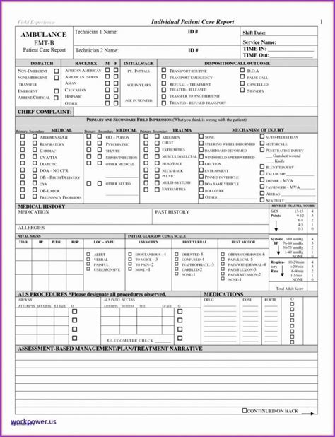 Report Sample Ems Nt Care Reports Template Example Of Emt Patient