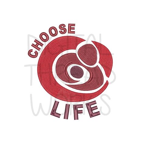 Choose Life Pro Life Symbol Embroidery Design For 4x4 5x7 And Etsy