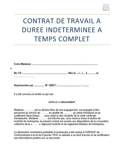 Modèles de contrat en format word GRATUIT Modèle de Contrat