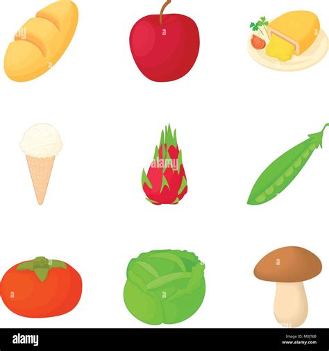 Consumption Icons Set Cartoon Style Stock Vector Image And Art Alamy