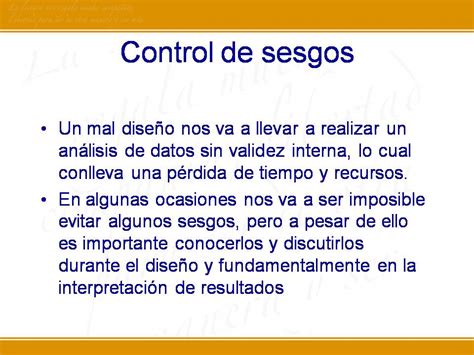 Sesgos Control De Sesgos