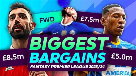 FPL BIGGEST BARGAINS 8 Underpriced Players FANTASY PREMIER LEAGUE