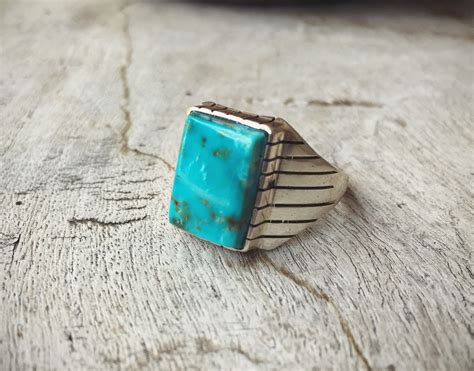 Men S Ring Size Sterling Silver Turquoise Jewelry Native American