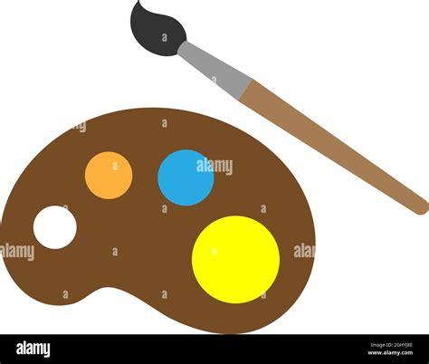 Ilustración Aislada De Plantilla De Diseño De Iconos De Paleta De Pintura Imagen Vector De Stock