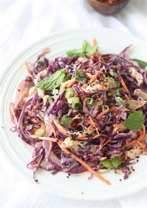 Red Cabbage Salad With Spicy Miso Dressing Season With Spice