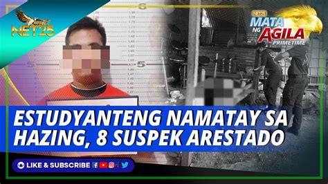 Suspek Sa Hazing Na Ikinasawi Ng Criminology Student Sa Davao City