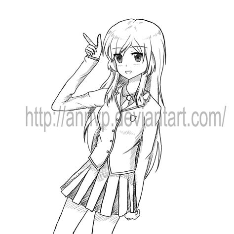 Sketchy sketch - school uniform by AnnVP on DeviantArt