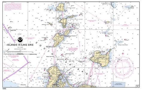 Islands In Lake Erie Noaa Chart Digital Art By Nautical