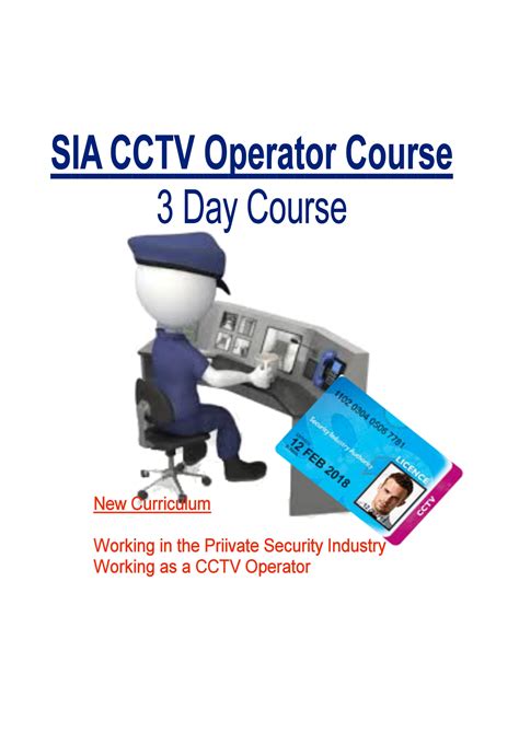 Cctv Sia Operators Course 11th 12th And 13th October 2022 Grimsby