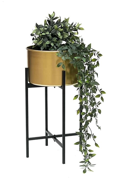 Dandibo Blumenhocker Mit Topf Gold Metall Schwarz Cm Blumenst Nder