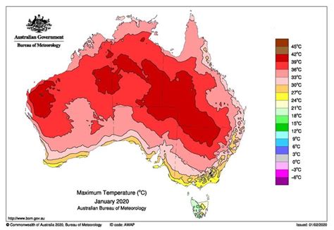 Australia Maximum Temperature January Australia Map Australia