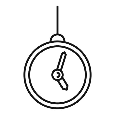 Icono de reloj de péndulo de hipnosis icono de vector de reloj de