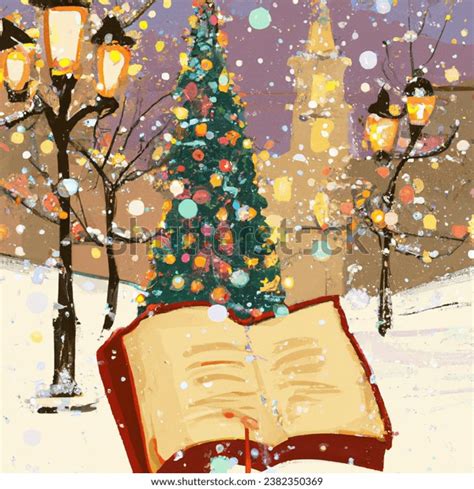 Festive Christmas Themed Book Cover Art AI Generated Image 2382350369