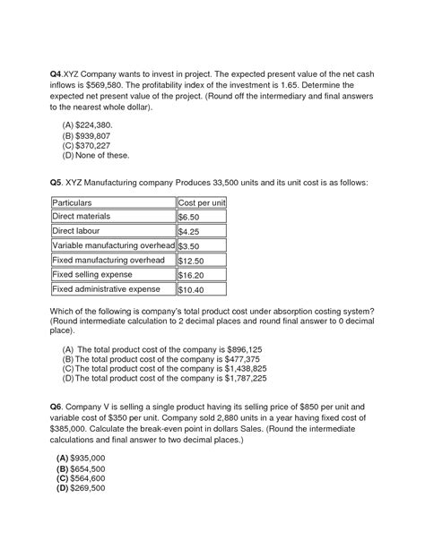 Solution Managerial Accounting Practice Quiz And Answers Studypool