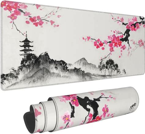 Watercolor Landscape Sakura Cherry Blossom Gaming Mouse Pad 31 511