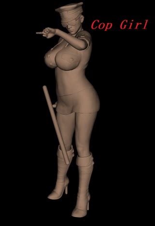 Archivo STL COP GIRL Y NAKED VERSION Plan Imprimible En 3D Para