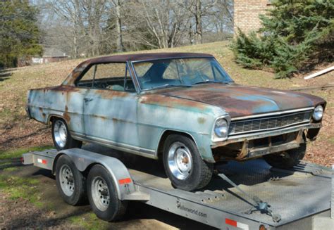 BARNFIND ORIGINAL 1966 CHEVY II NOVA SS 2 DOOR HARDTOP PROJECT