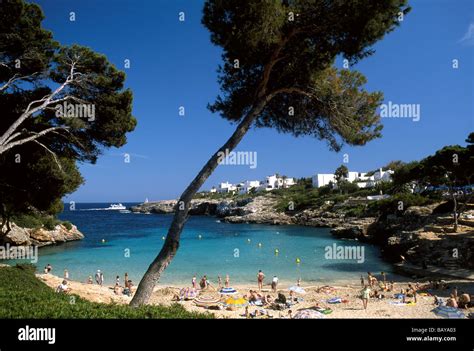 Beach Cala Esmeralda Cala Dor Majorca Spain Stock Photo Alamy