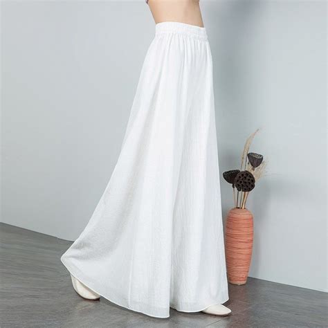 Fashion Women Oversized White Chiffon Pants Summer Thin Korean Casual