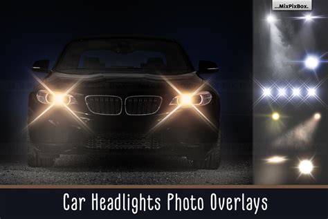 Car Headlights Photo Overlays Graphic By Mixpixbox · Creative Fabrica