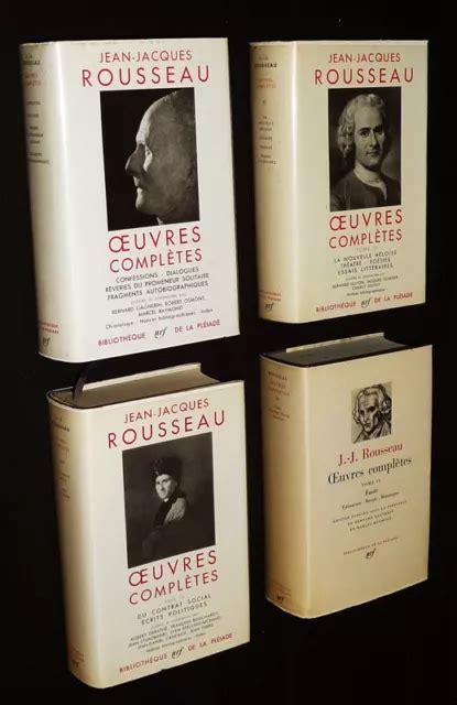 Oeuvres Compl Tes De Rousseau Tomes Biblioth Que De La Pl Iade