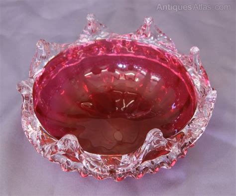 Antiques Atlas Antique Cranberry Glass Dish Bowl As105a1937