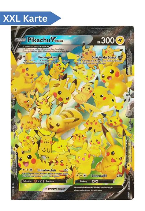 Pikachu V Union SWSH139 XXL Pokemon Promo Karte In Deutsch