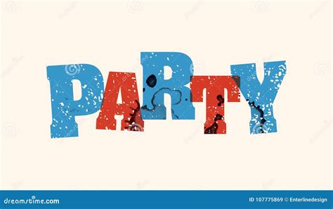 Party Concept Stamped Word Art Illustration Stock Vector Illustration