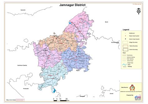 જામનગર જિલ્લાનો નકશો Jamnagar District Map Aapdu Jamnagar
