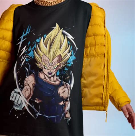 Majin Vegeta T Shirt Son Goku T Shirt Dragon Ball Z Anime Tee Gohan